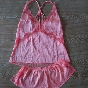 Victoria's secret polyester satin camisole pj set